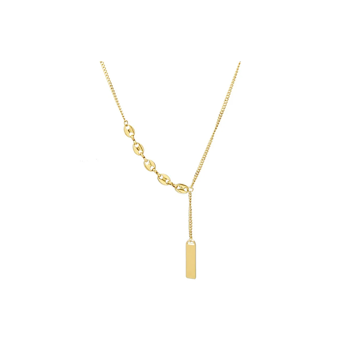 NATURALLYJOJO Титановые стальные ожерелья женские золотые