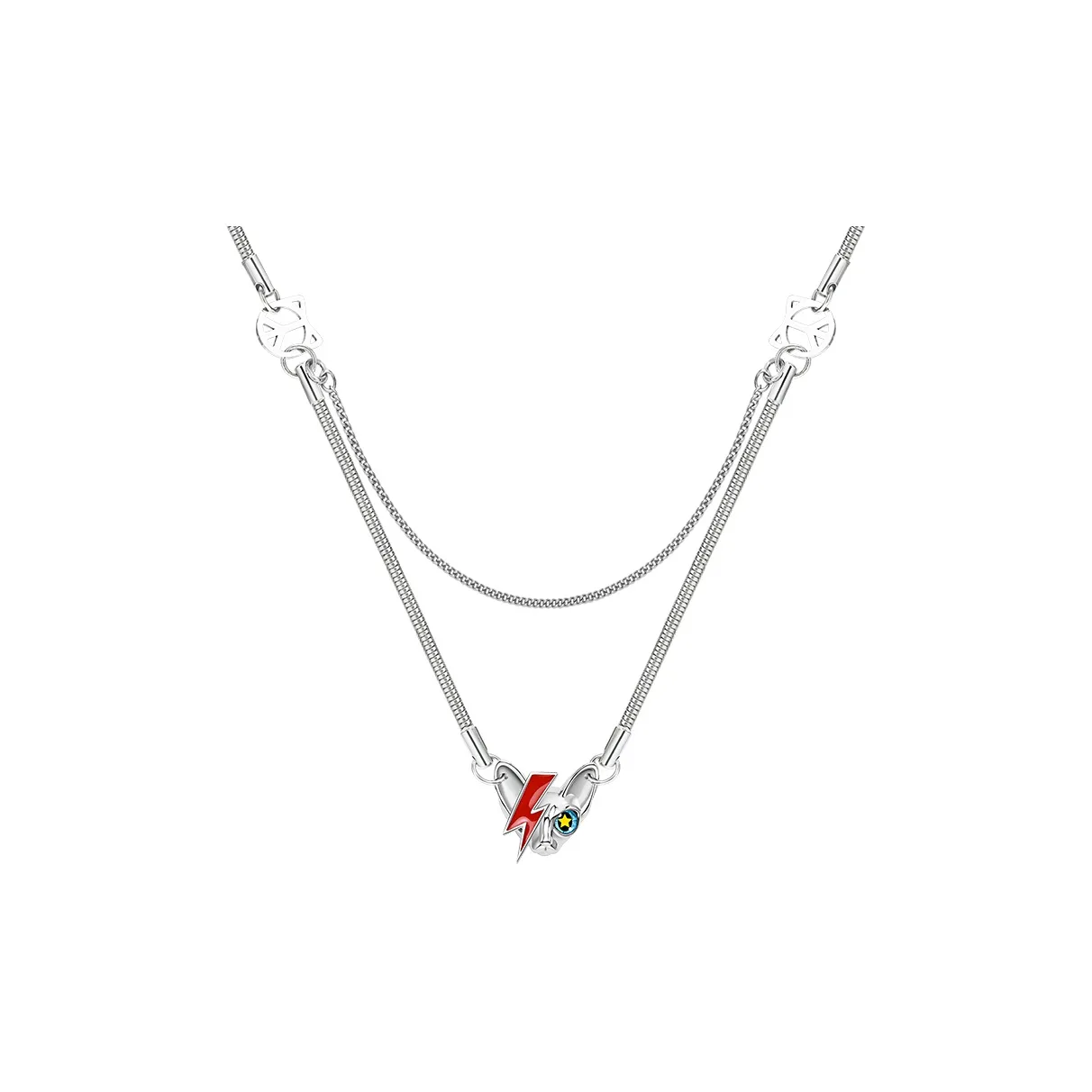 PEACE CAT Титановая сталь Золото-покрытый медный ожерелье унисекс