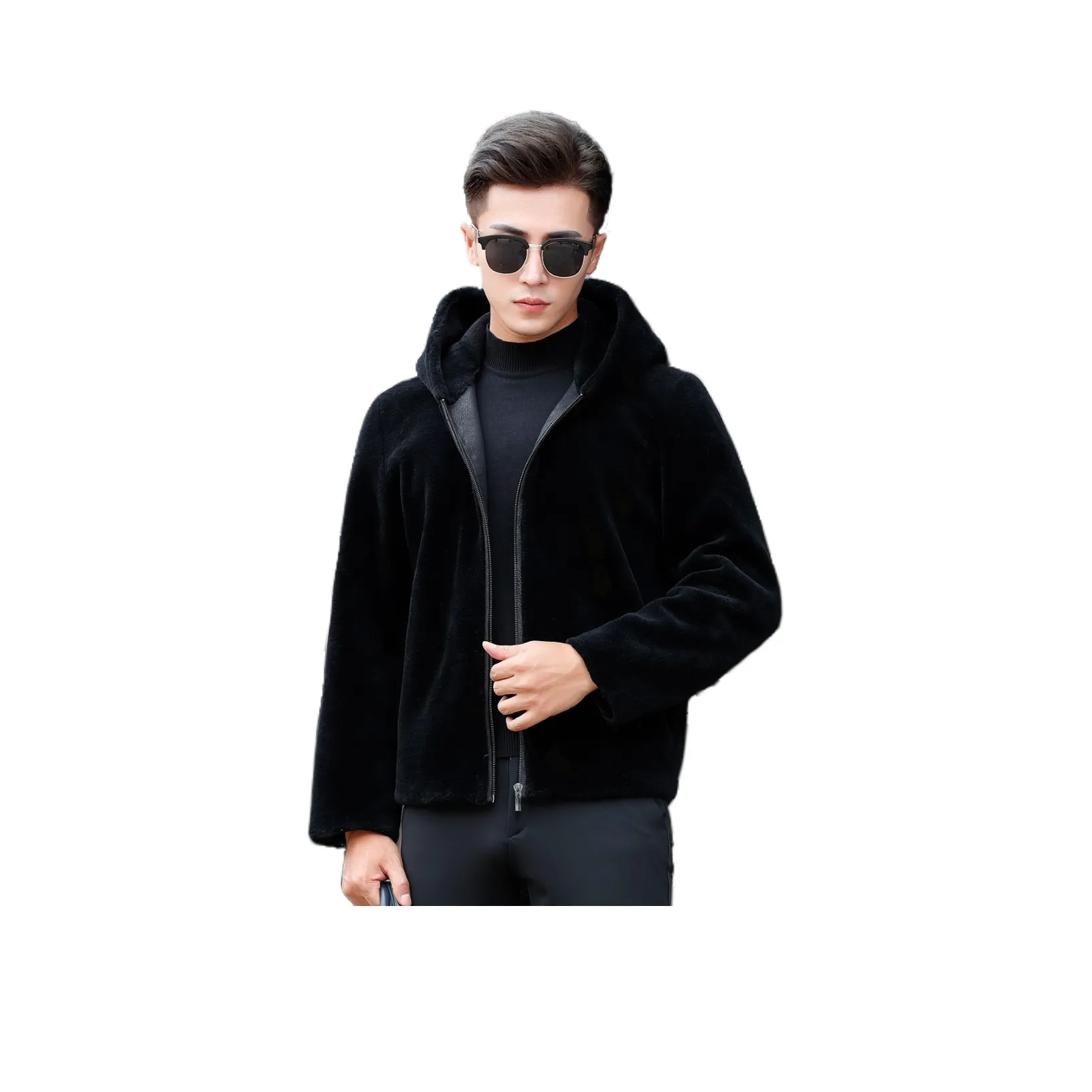 FORTEI Черный мужской мех