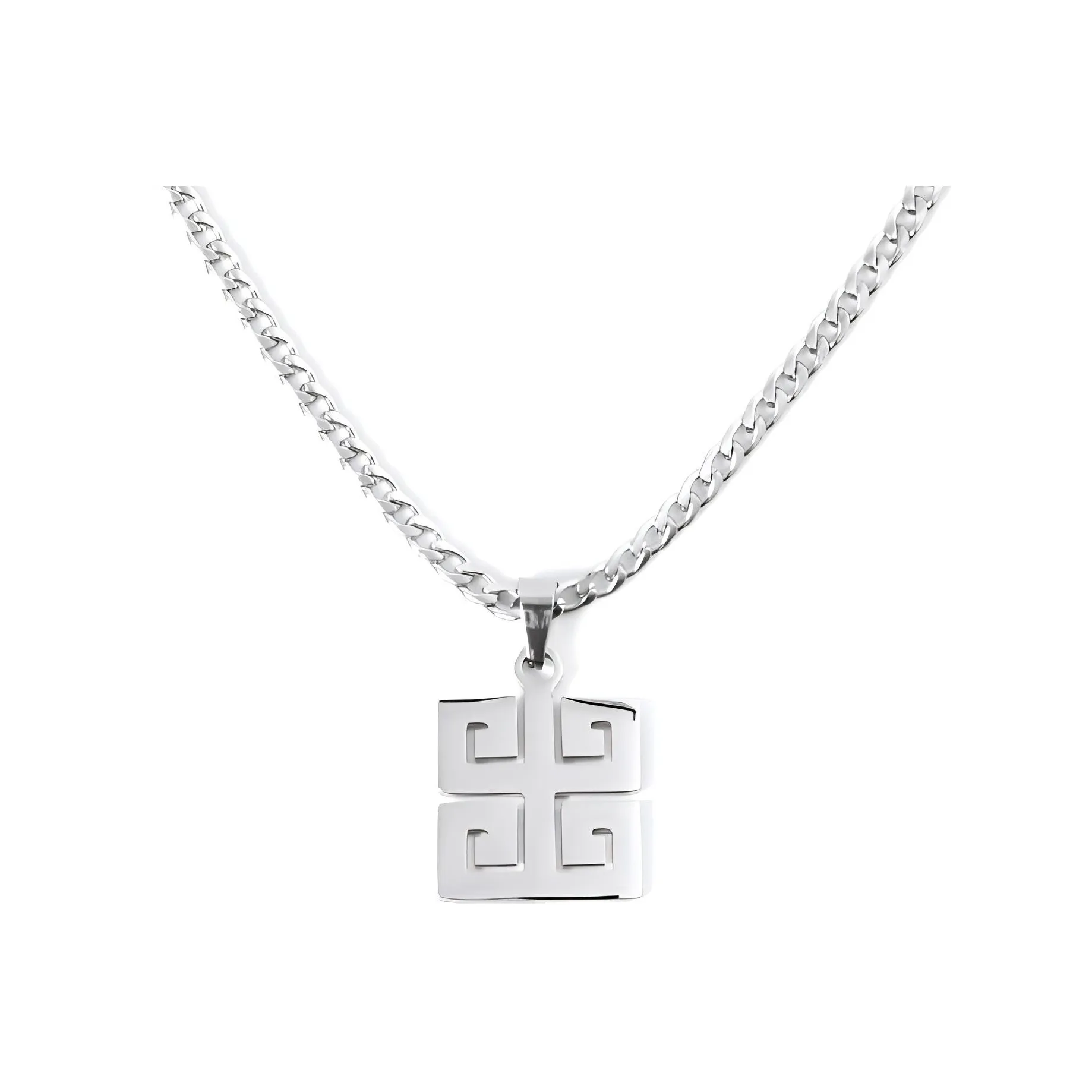 OWNREWARDS Титановая сталь Ожерелье Серебряное Унисекс