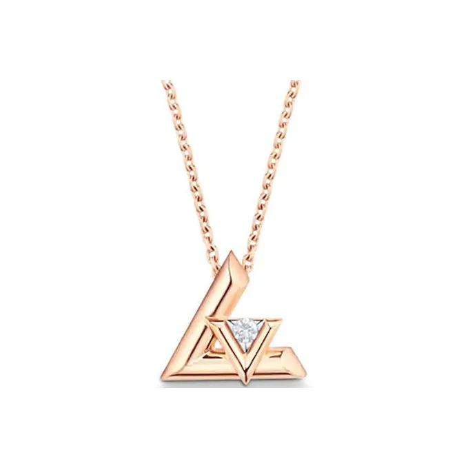 Lv Lv Volt One Small Pendant Pink Gold And Diamond