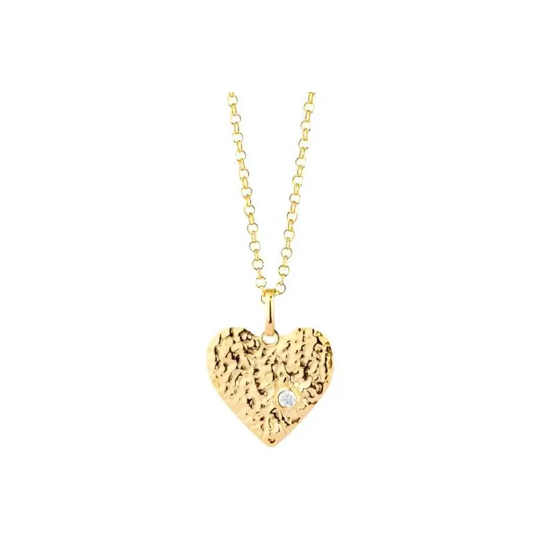 Radiant Stainless Steel, Cubic Zircon, Gold Necklaces Women's Gold