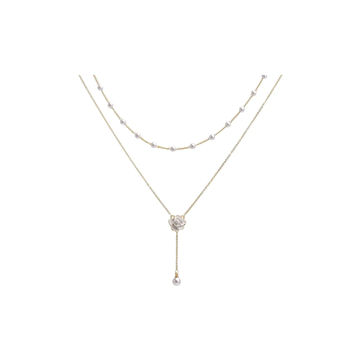 KING OF BLING Утонченный Роскошь Нишевый Дизайн Премиум Двойной Многослойный Ожерелье Женское