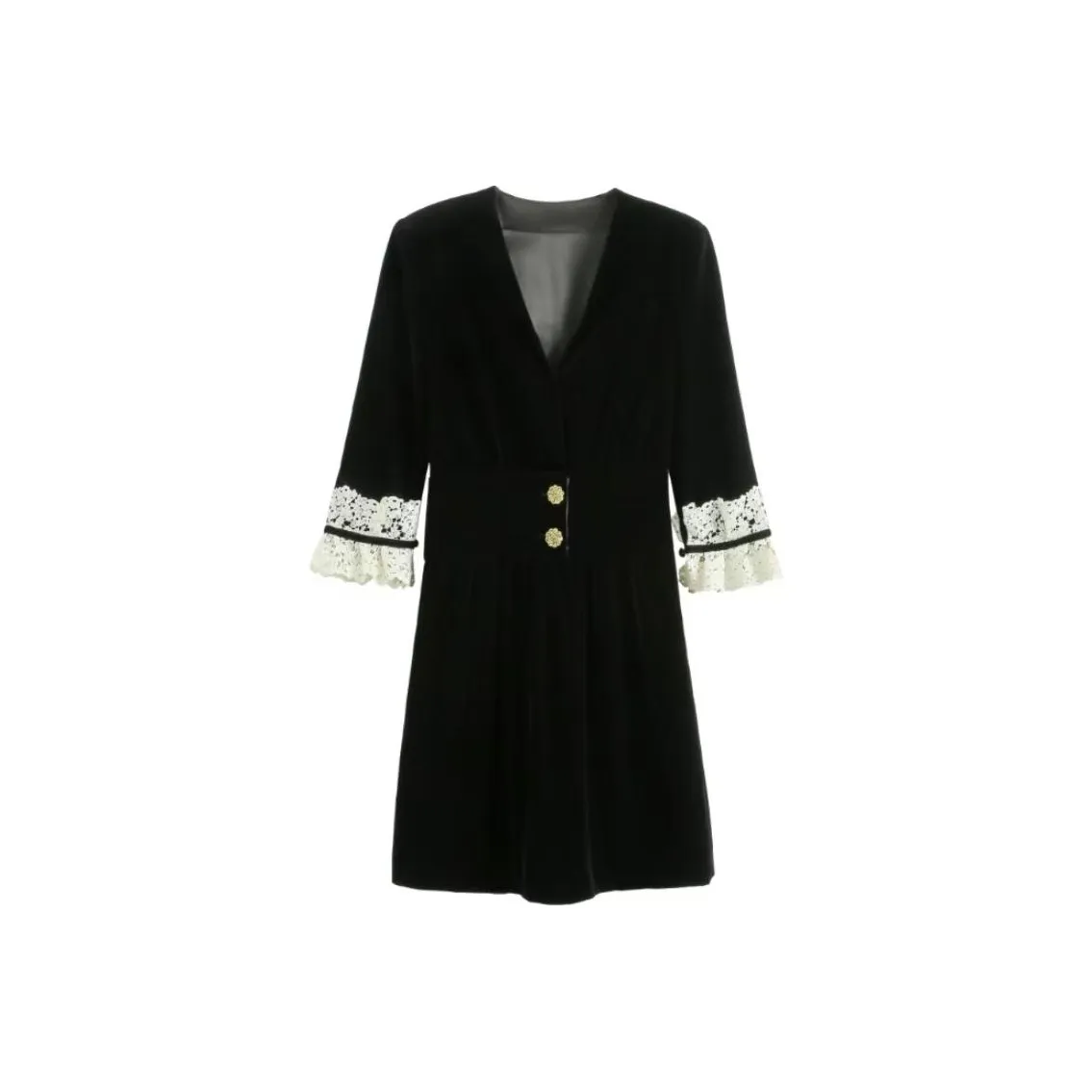 DEAR DEER PUFF Short-Sleeved Dresses Women's Black