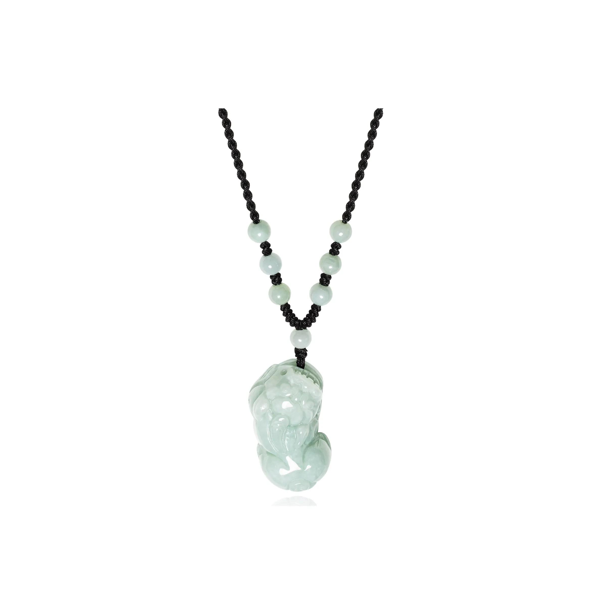North Cain Bean Type Jadeite Necklaces Unisex