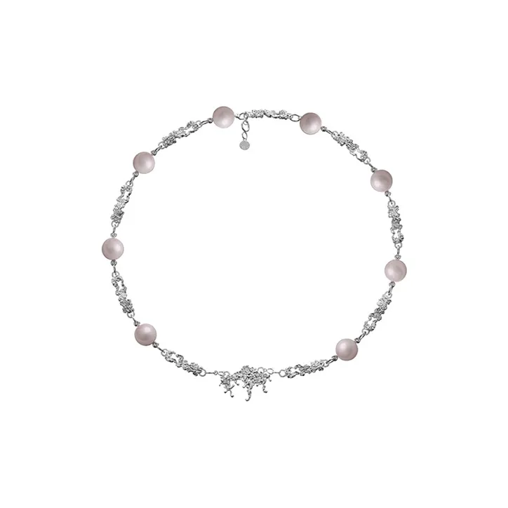 OINICIO Розовый Жемчужная раковина Жидкость Пэчворк Ожерелье Женские