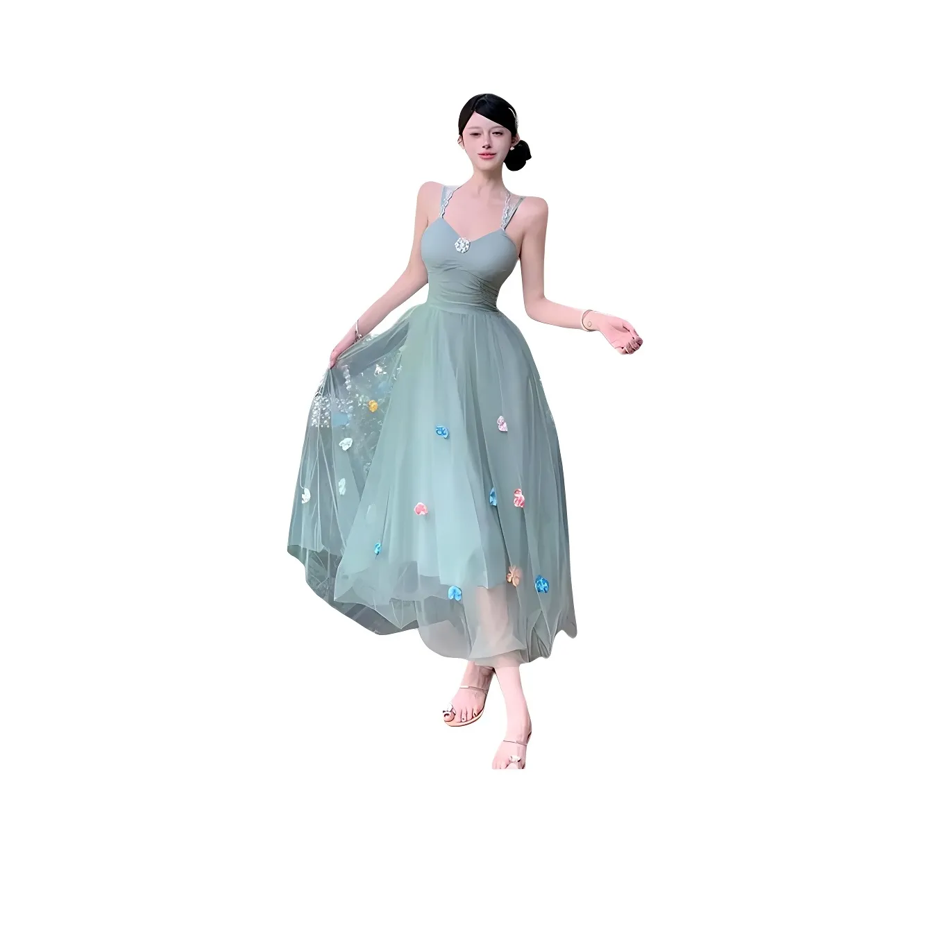 CHARM GLOW Зеленый Женские Слиплатья