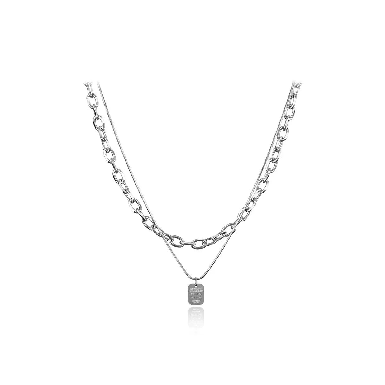 MGS Титановые стальные ожерелья унисекс