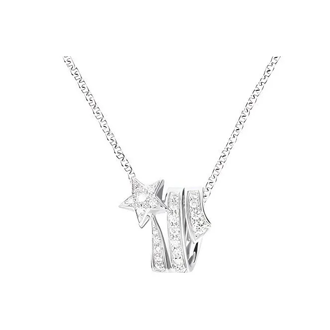 CHANEL 18K White Gold Diamonds Necklaces Women's