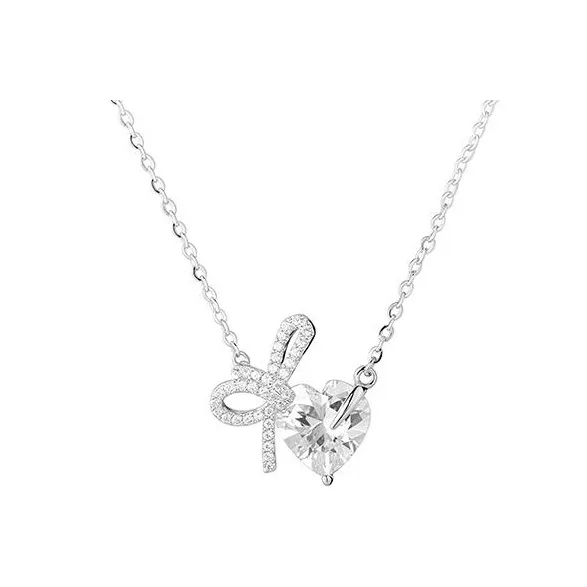 Heart Grass S925 Silver Necklaces Women's