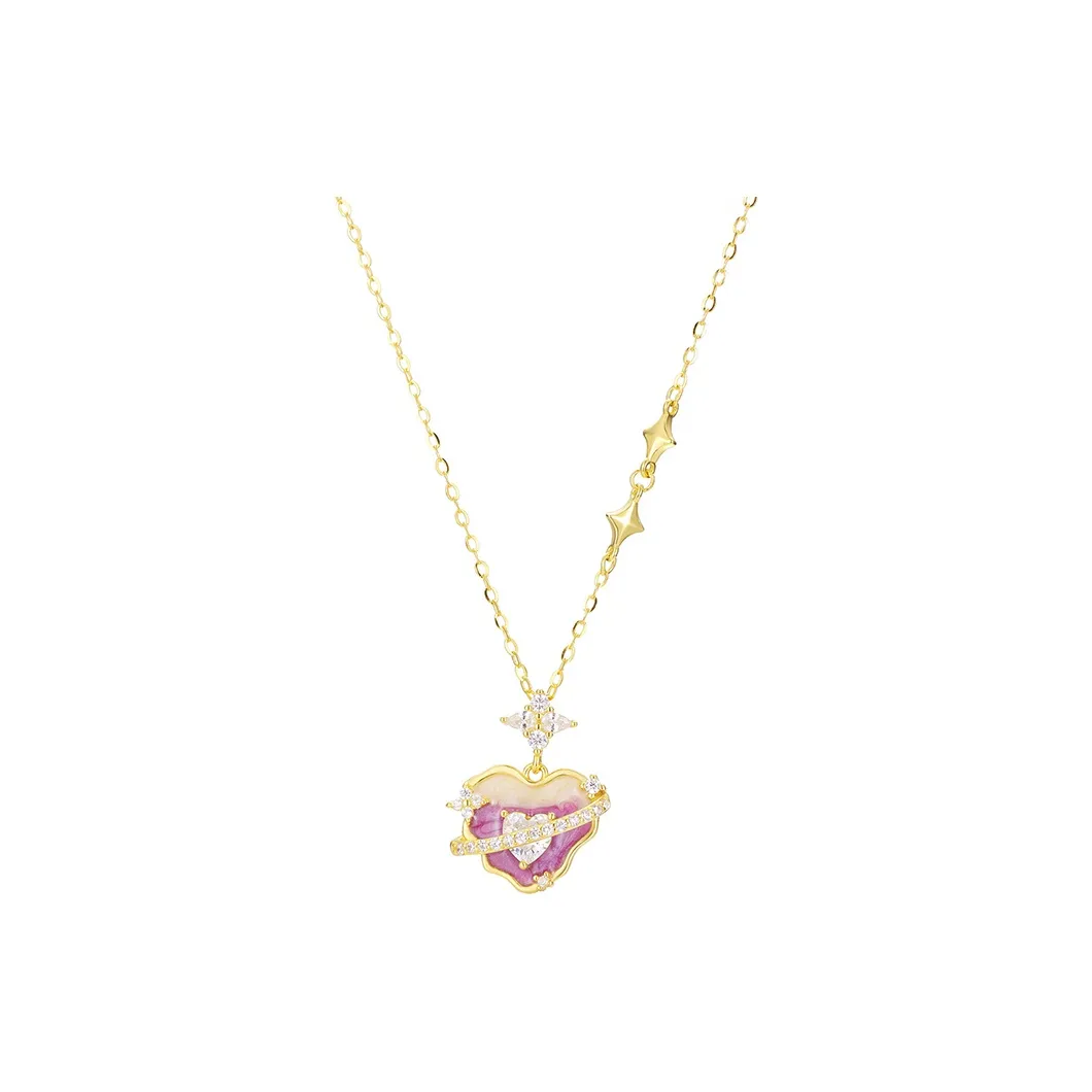 Heart Grass S925 Silver Necklaces Women's