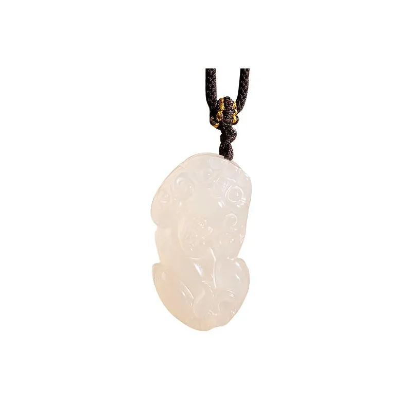 Best Wishes Chalcedony Jade Necklaces Unisex