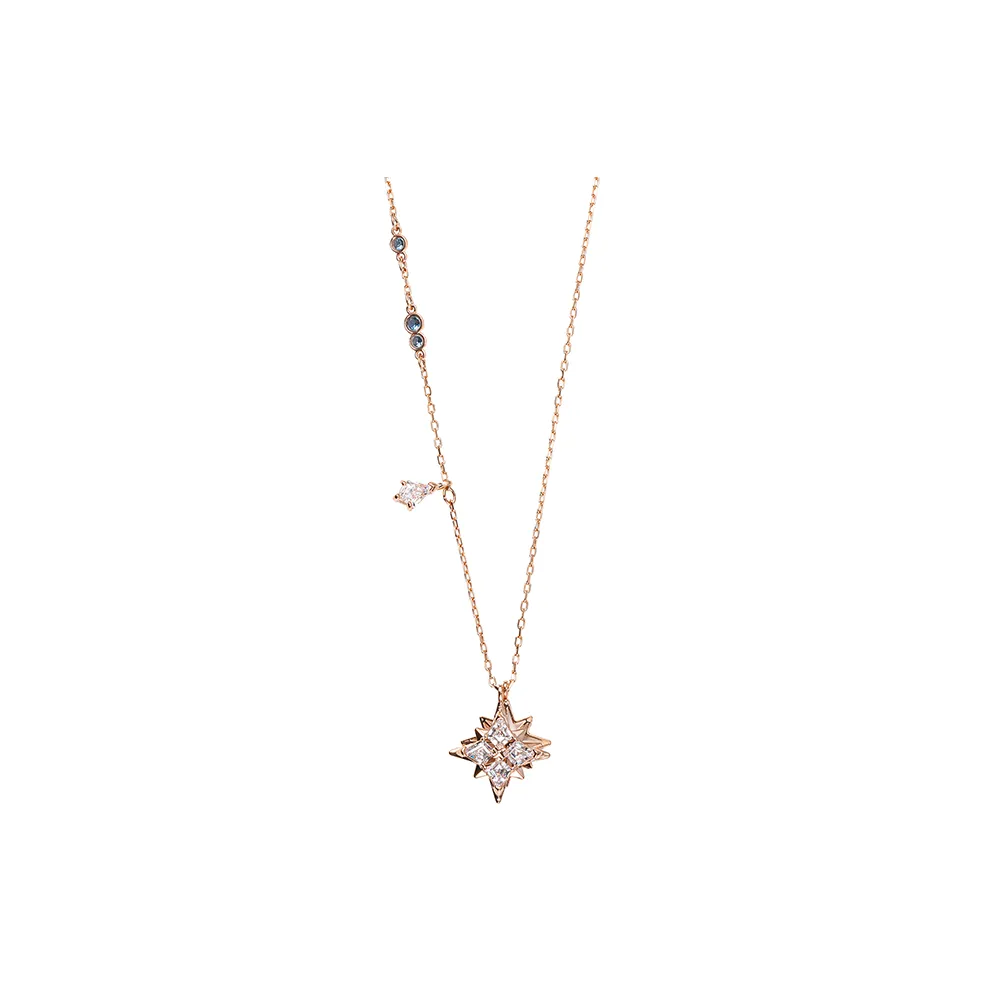 Swarovski Artificial Crystal Necklaces Women's Rose Gold Tone Plated