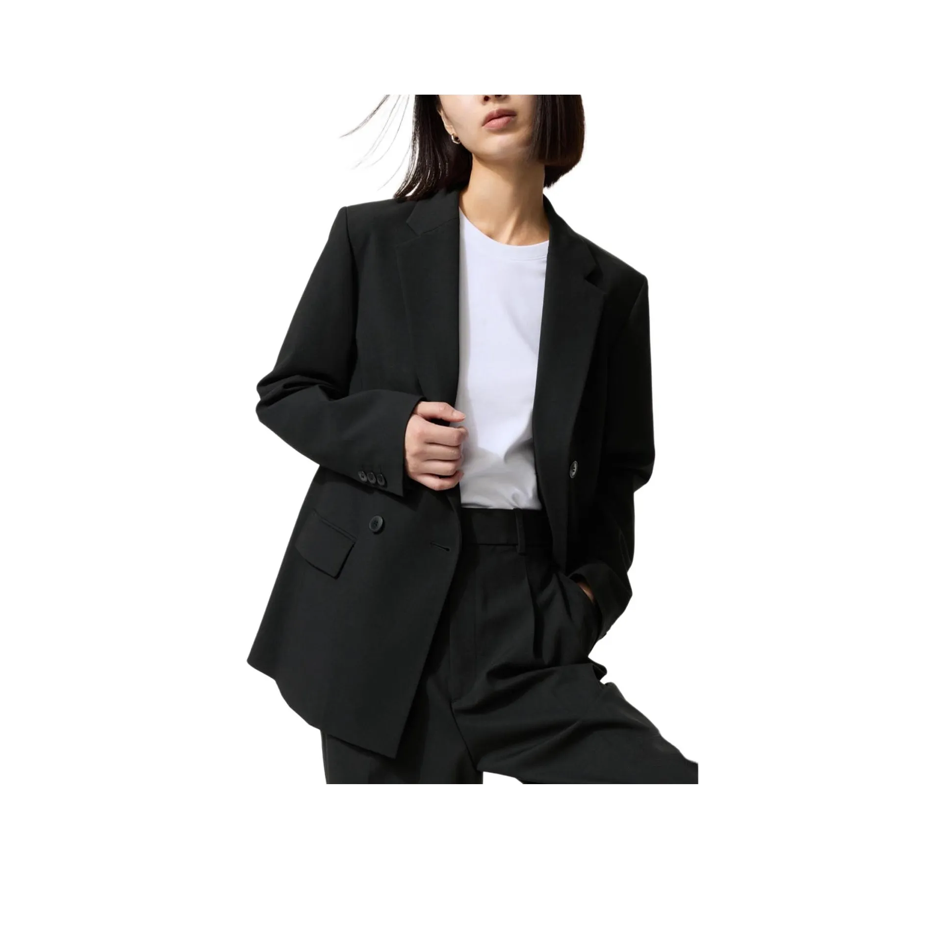 UNIQLO Черные Женские Деловые Костюмы