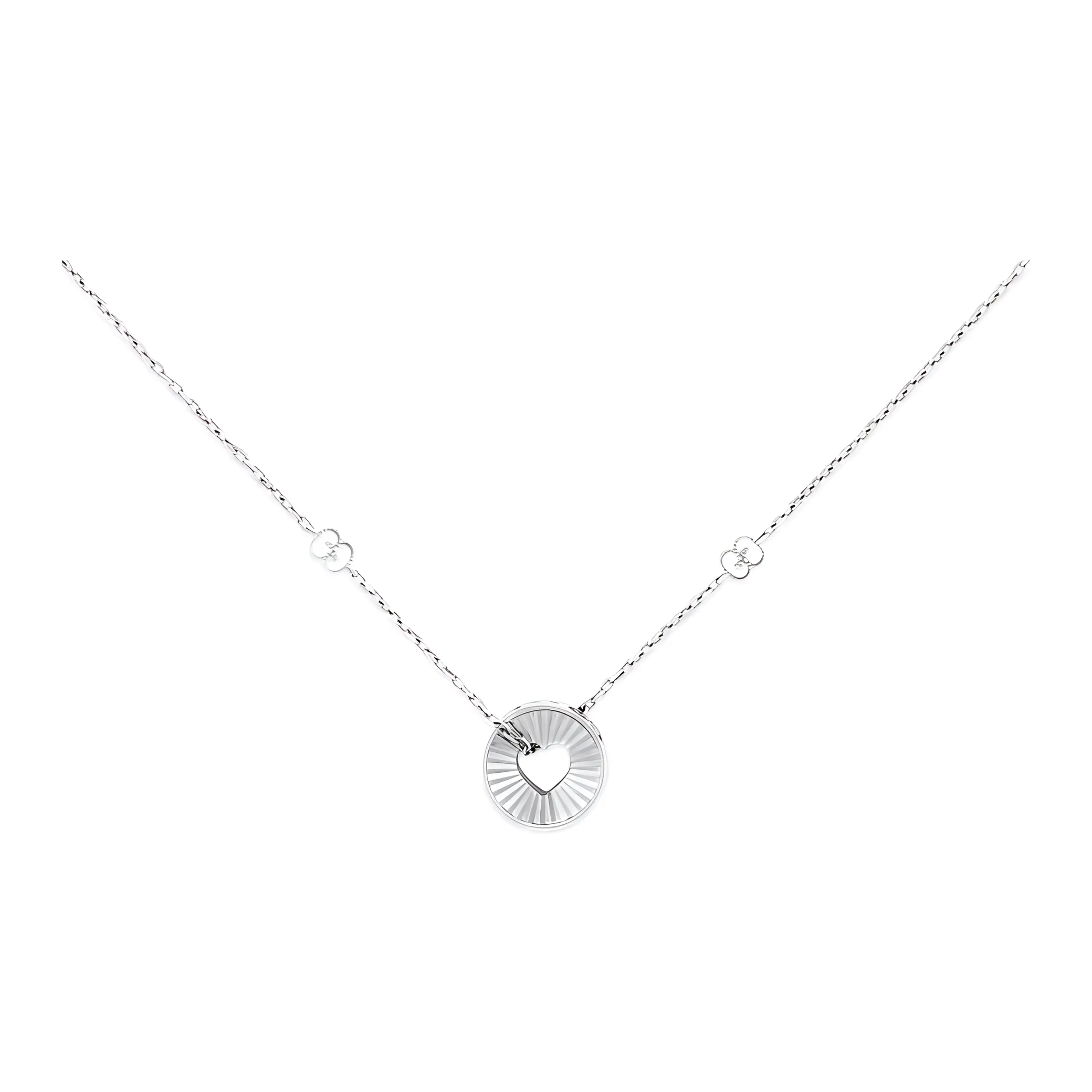 GUCCI 18kt White Gold Icon Charm Necklace
