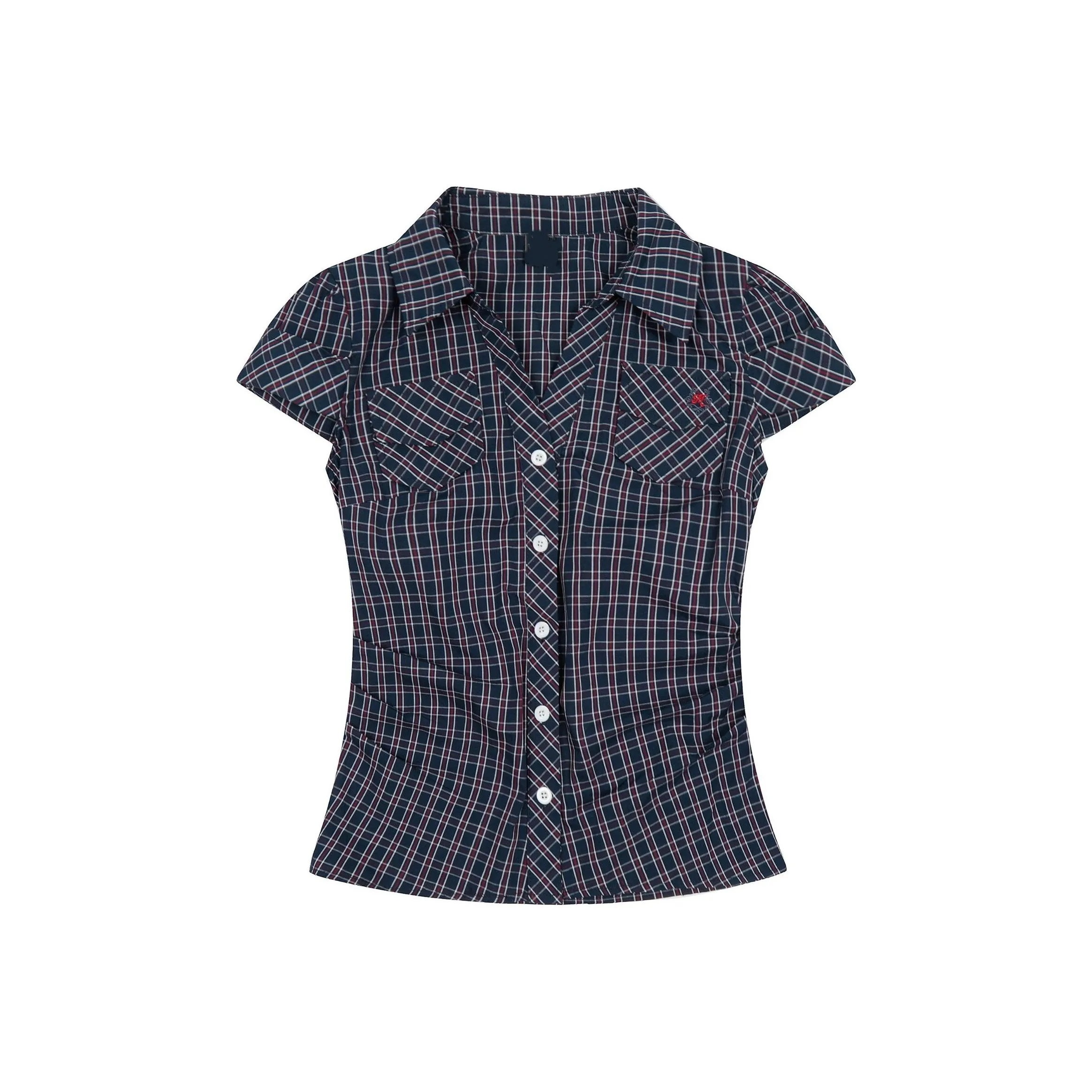 Vine Color Темно-синие Женские Рубашки