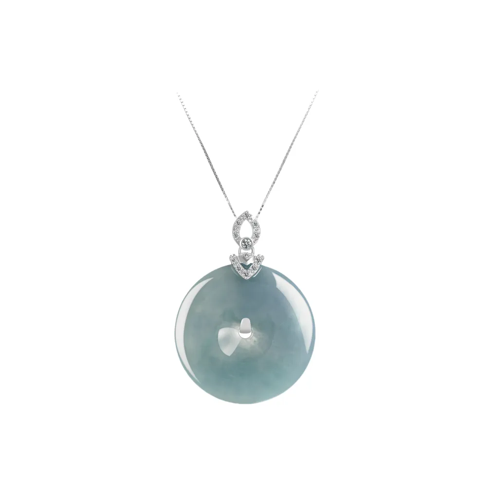 Double Happiness Gift Glutinous Jade Necklaces Unisex