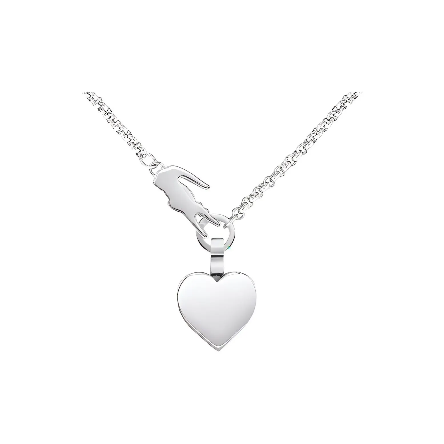 LACOSTE Stainless Steel Collarbone Chain Necklace Women's Silver 2040024