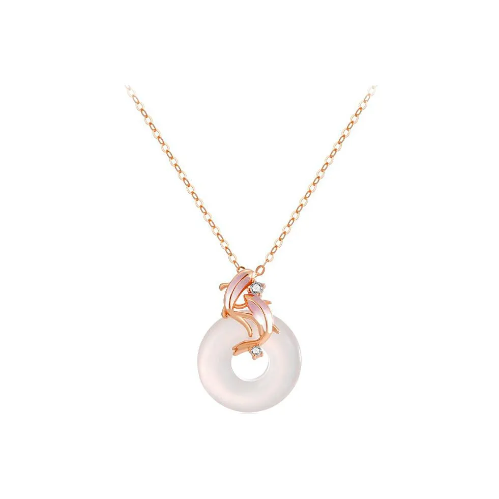 JOYDINNY Ожерелья с халцедоном Женские