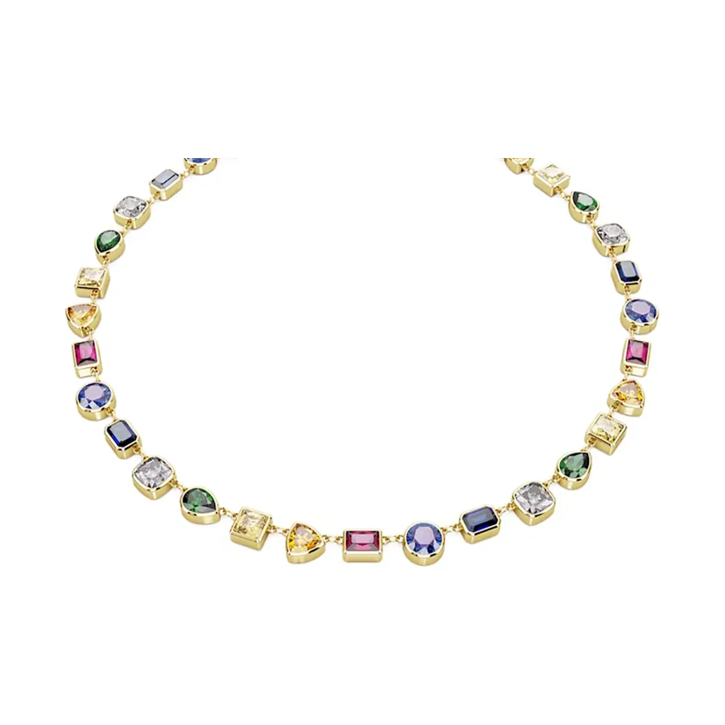 Swarovski Imber Кубический цирконий Искусственный кристалл Золото с покрытием Ожерелье Женское Многоцветное