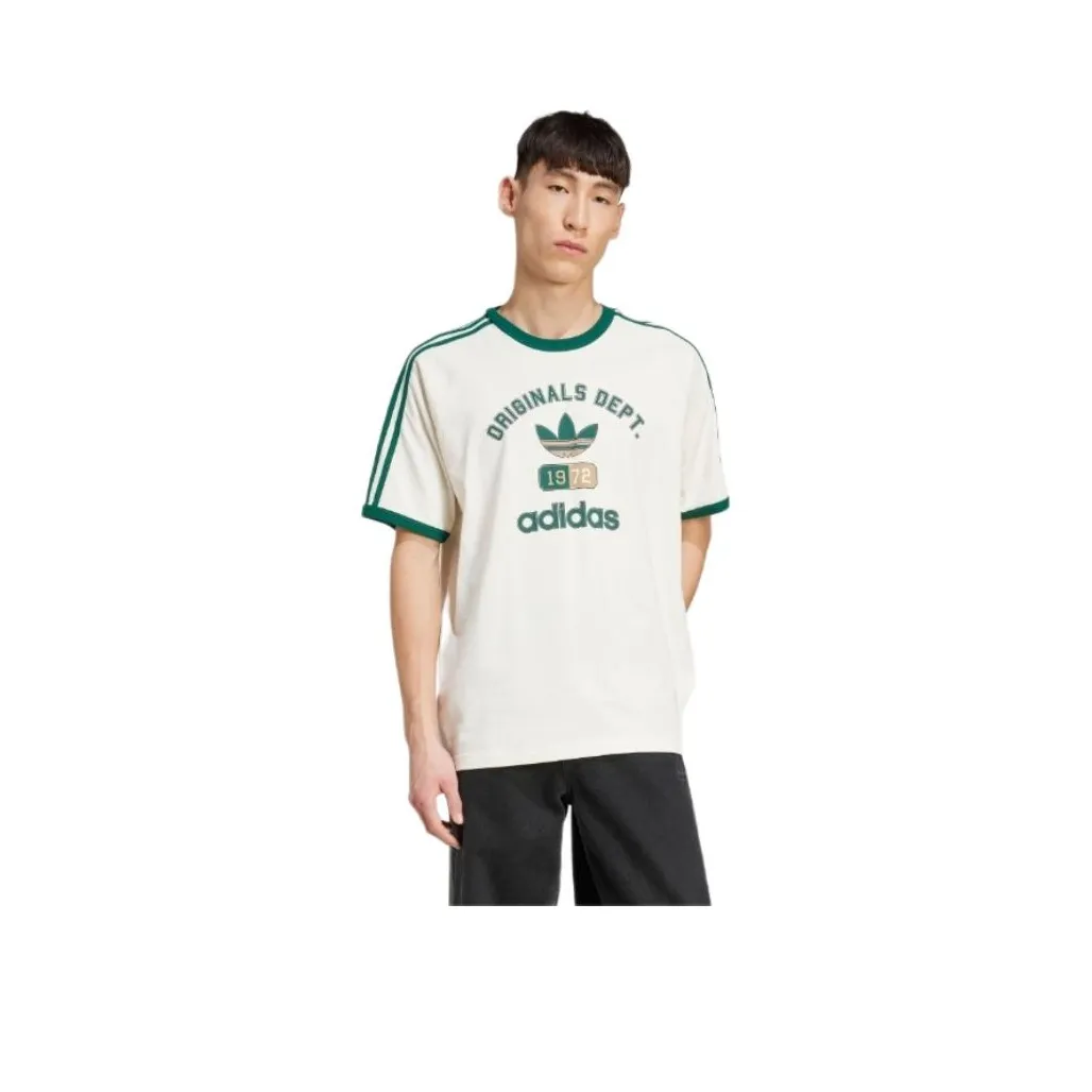 Adidas Originals SS25 T-Shirt Мужской Нефритовый Белый