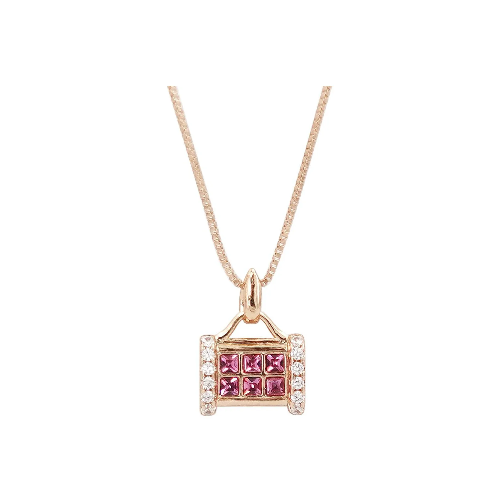 PINK U Faux Crystal Alloy Collarbone Necklace Women's Gold