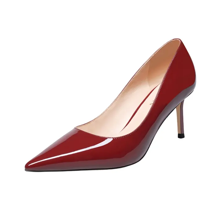 REDSWAN Коммутирование Элегантный Мода Премиум Elegant Elegance Узкий каблук Высокие каблуки 6,5 см Женский Бургунди