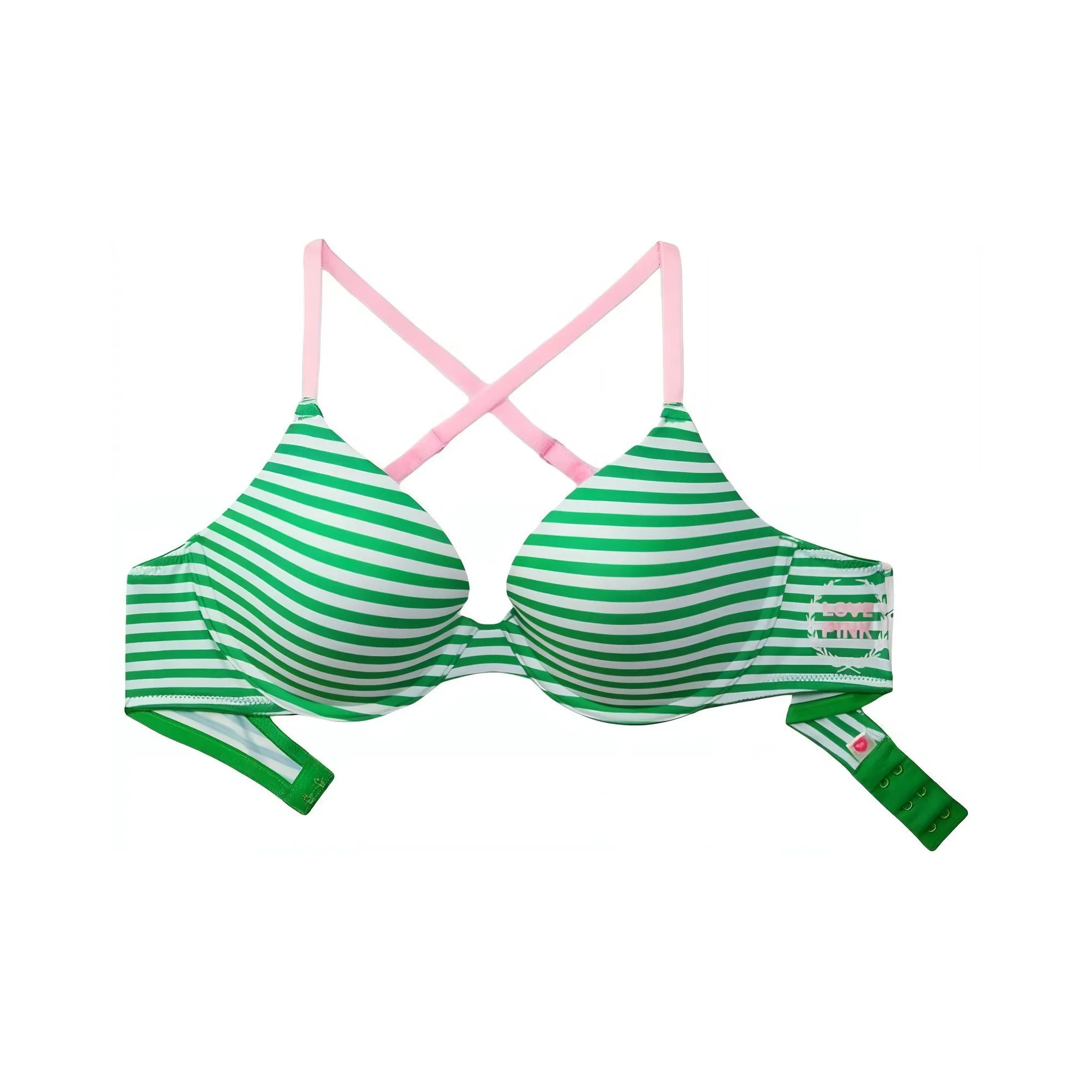 Victoria's Secret PINK Girlish Bra Women's Green Stripes