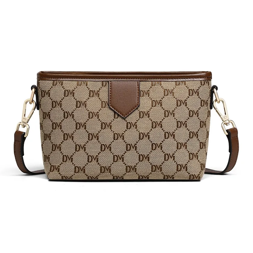 PT'SON Ткань Подмышечная Сумка через плечо Стандартная Женская Кофейная