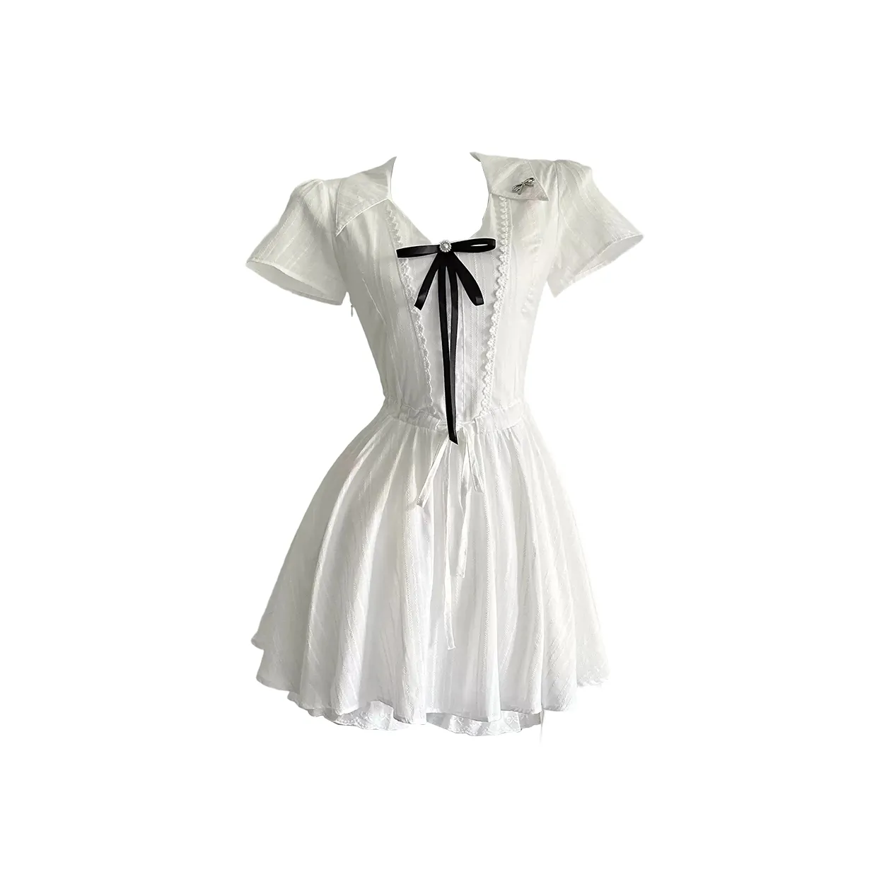 GRAYISMOON Короткое платье с короткими рукавами женское