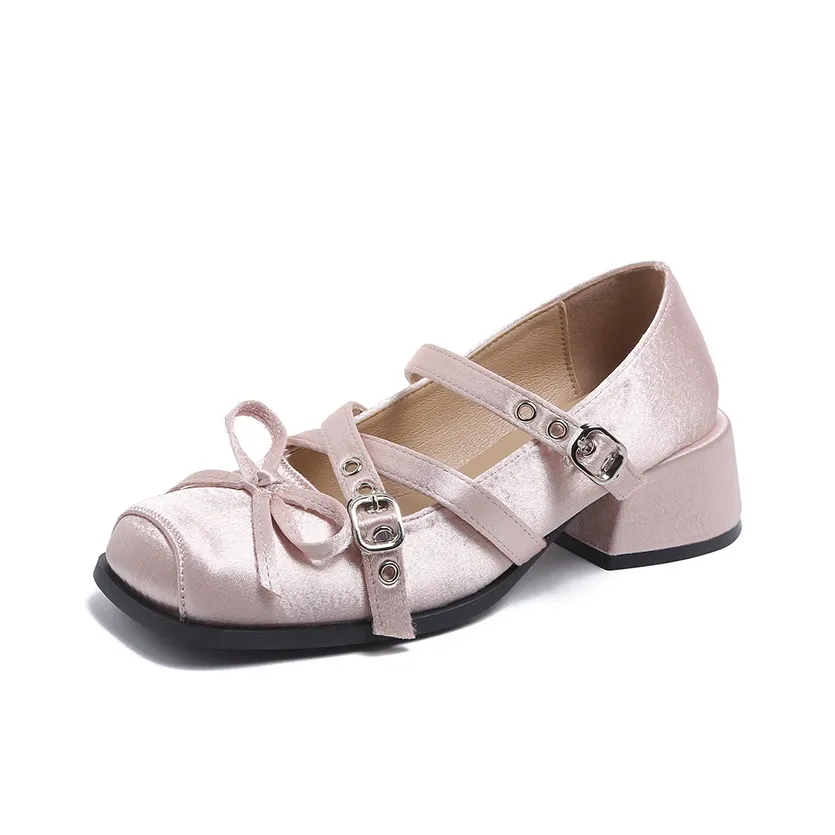 Dragon Dance Грубый каблук Туфли Мэри Джейн Женские