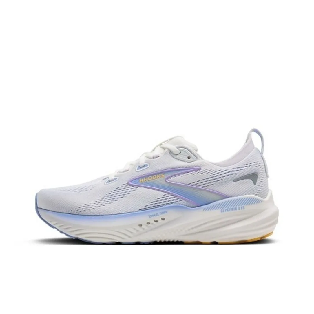 Brooks Glycerin GTS 22 Поддержка Низкий Топ Повседневные Беговые кроссовки Женские Белый Синий Фиолетовый