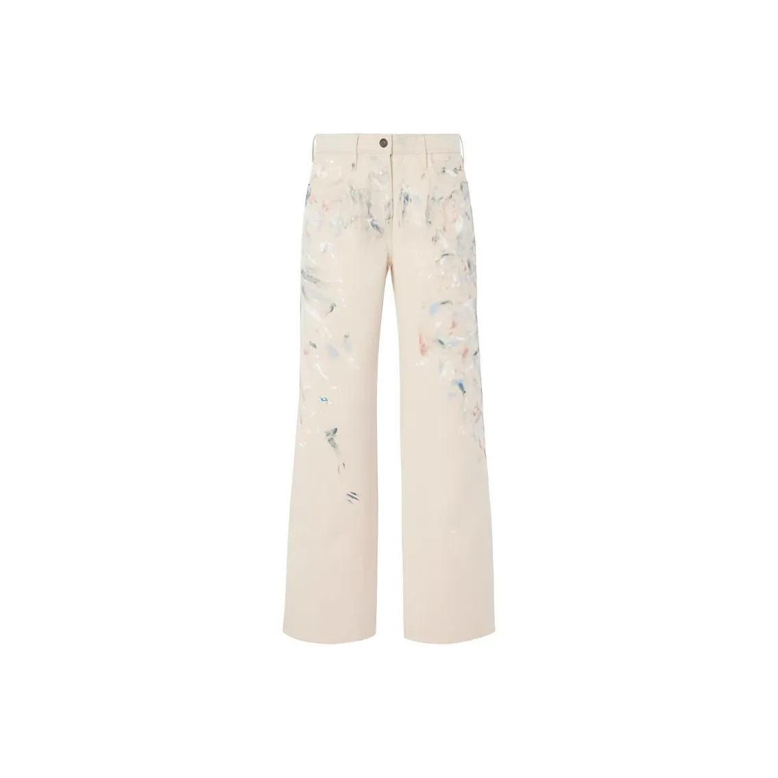 Leather Cat Белые Женские Джинсы