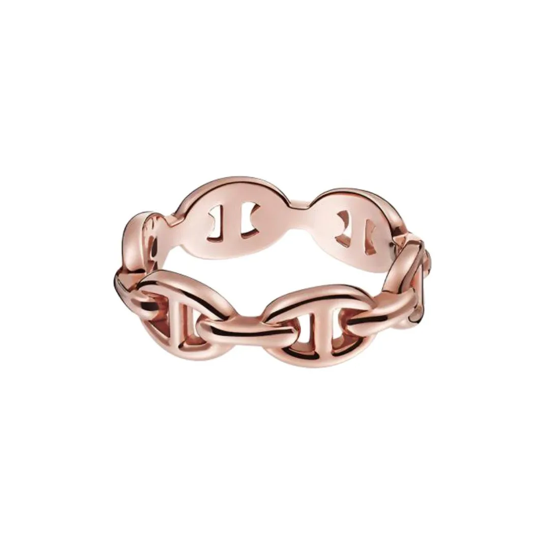 HERMES 18K Rose Gold Rings Unisex