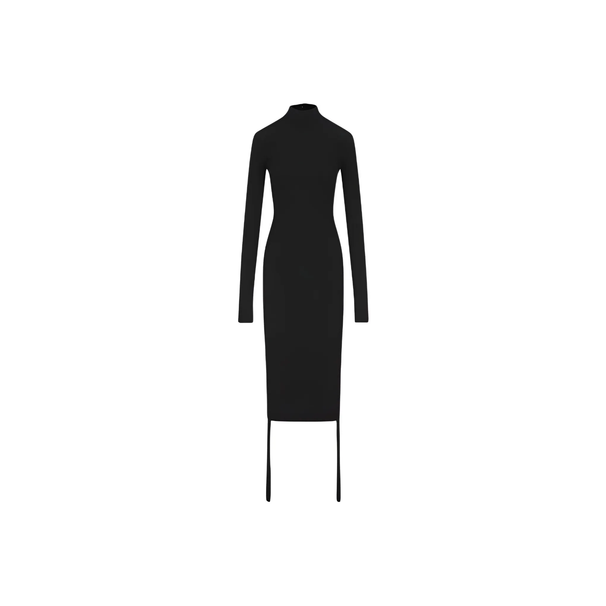 Balenciaga SS25 Long Sleeved Dress Women's Black