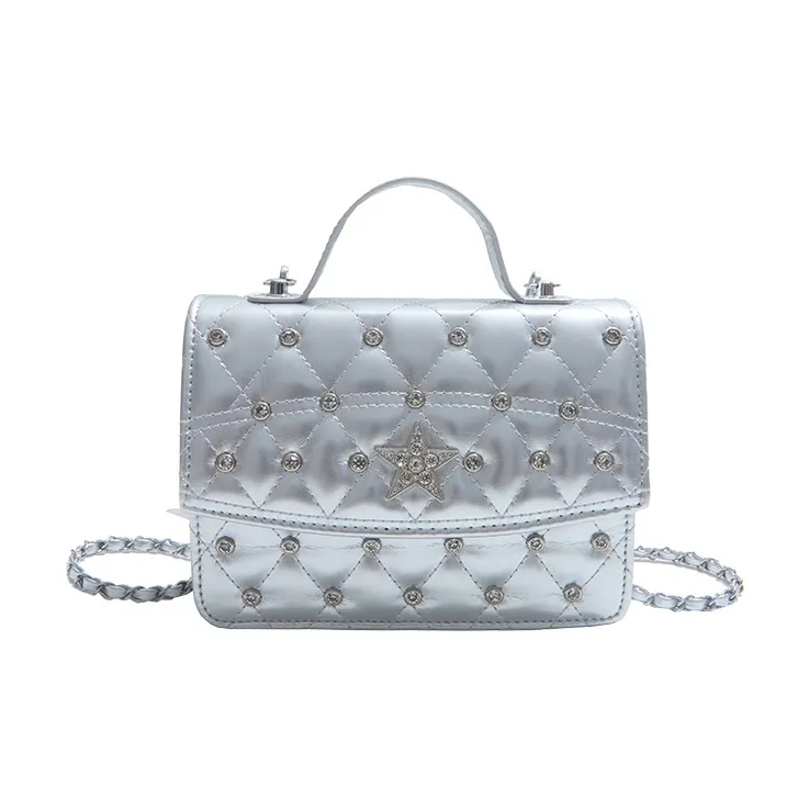 HCXK ПУ (полиуретан) Рюкзак Стандартный Женский Серебряный Белый Черный Розовый