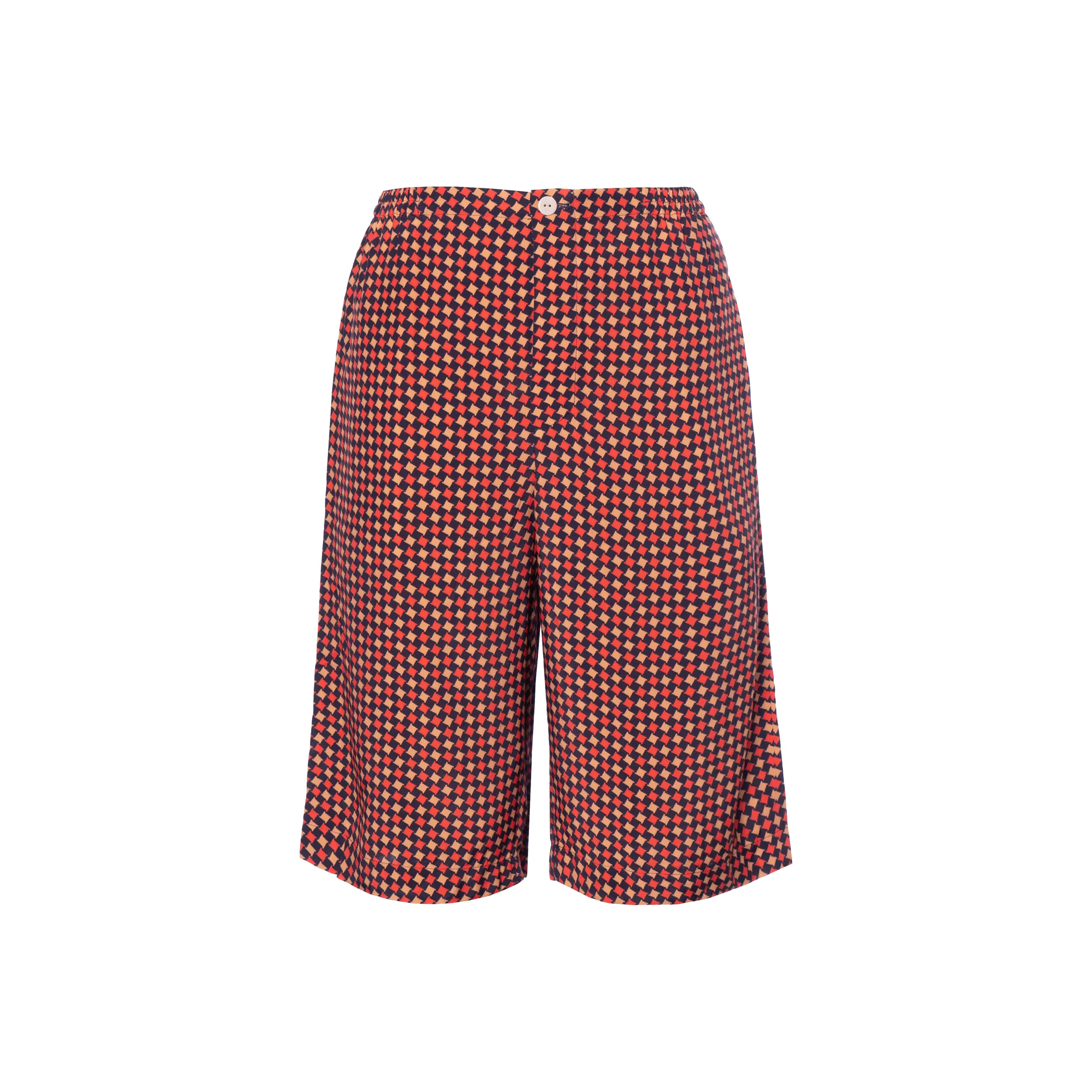 GUCCI Mid Rise Houndstooth Printed Tailored Shorts