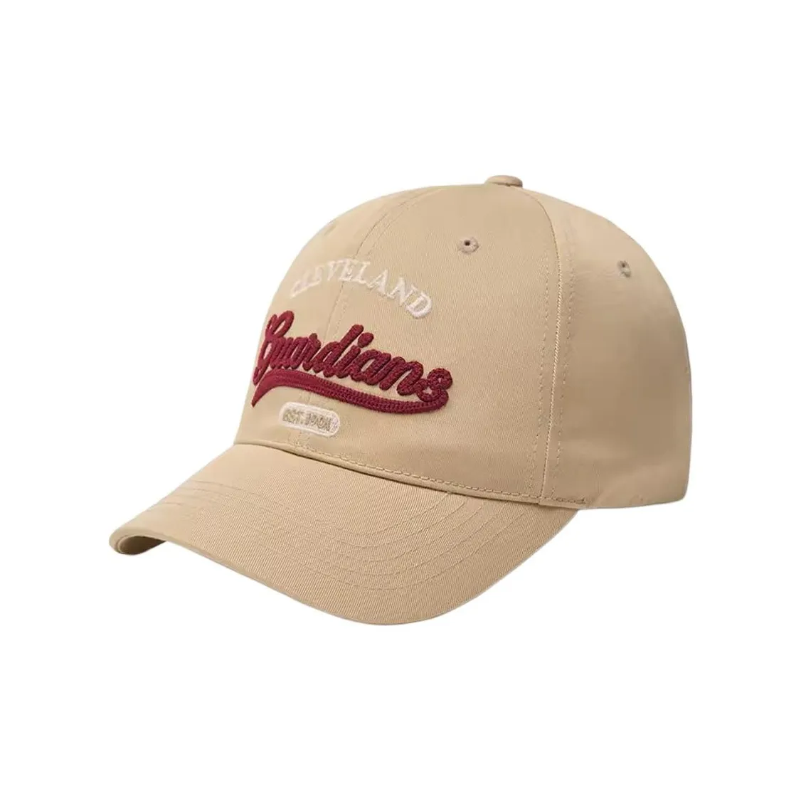 MLB Cotton, Polyester Baseball Caps Unisex Beige Yellow