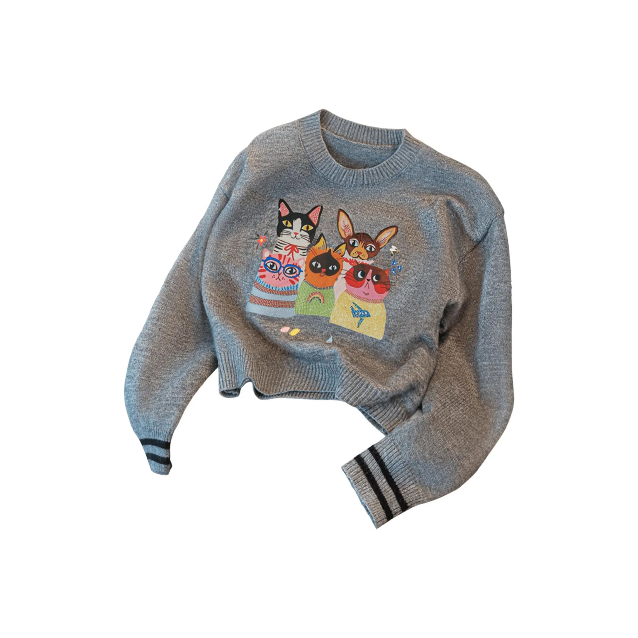 SIBAISHE Темно-серый Женский Свитер