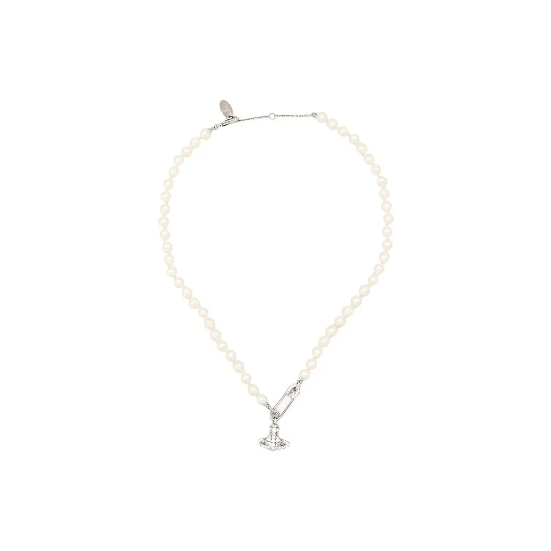 Вивьен Вествуд Pearl Crystal Brass Necklaces Женские Белые