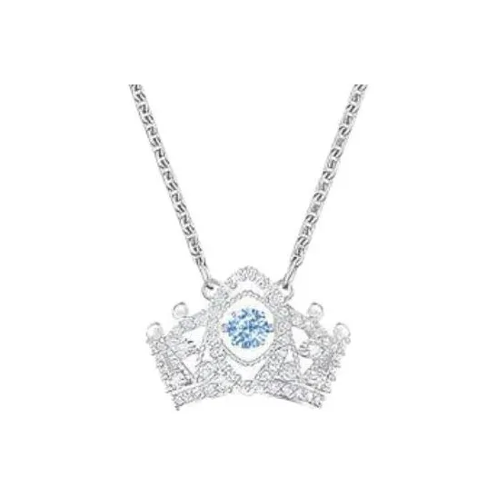 Swarovski Bee A Queen White Gold Plated Crown Necklace Women's White Gold Plated