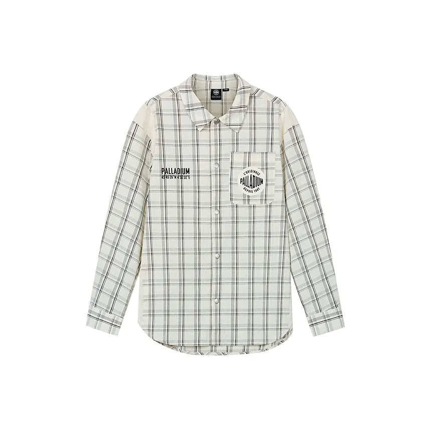 Палладий Черная Клетка Унисекс Рубашки