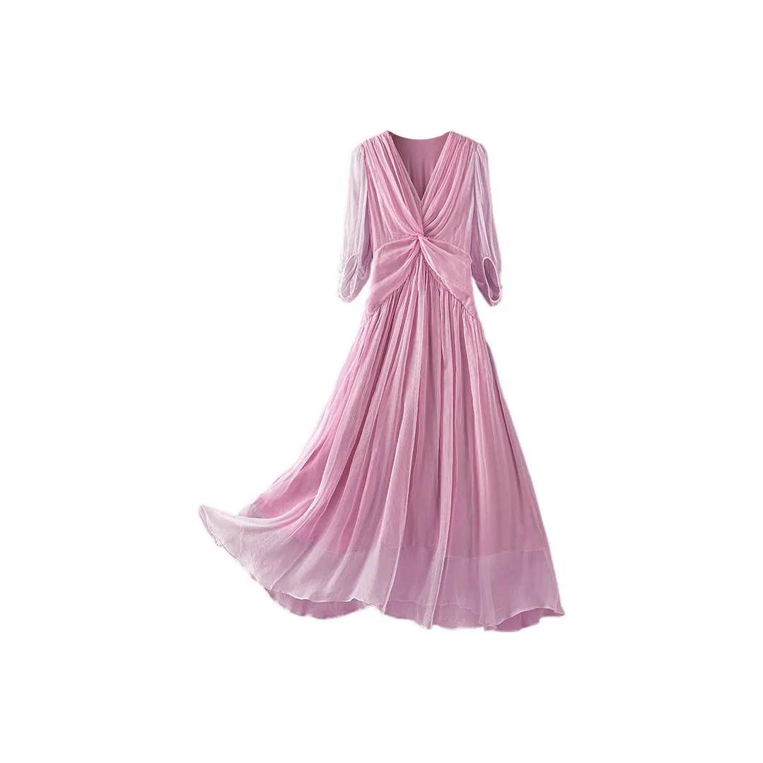 MAREA VESUVIO Длинное платье с длинными рукавами женское