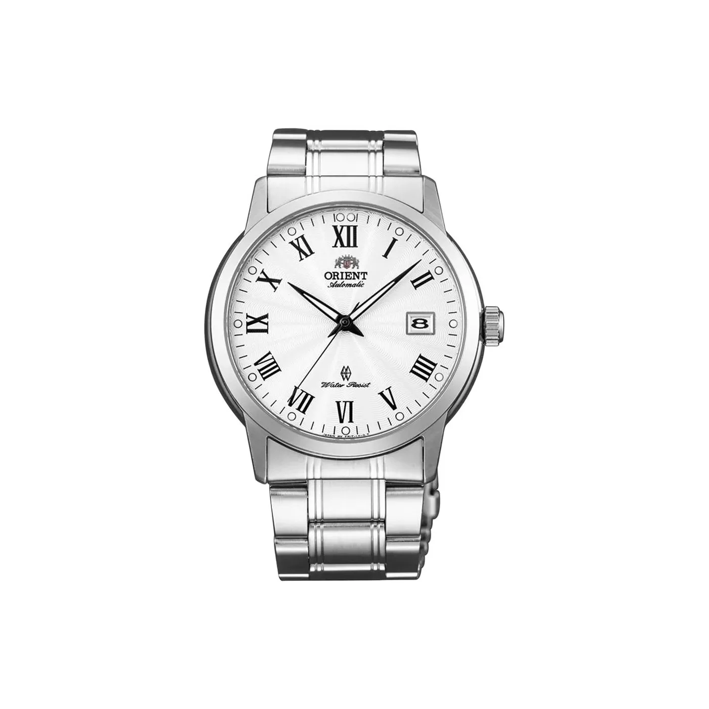ORIENT Автоматический Механический Механизм Нержавеющая Сталь Ремешок Часы 40 мм Мужские Часы Белый Циферблат