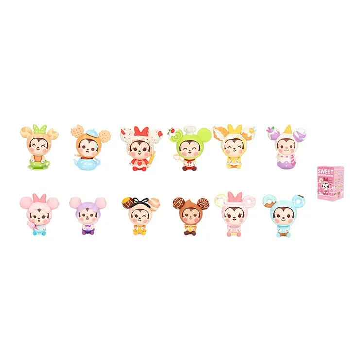 POP MART Mickey Mouse Minnie Mouse Dessert Collection Mystery Boxes Single Mystery Box/Full Box 12 Pcs
