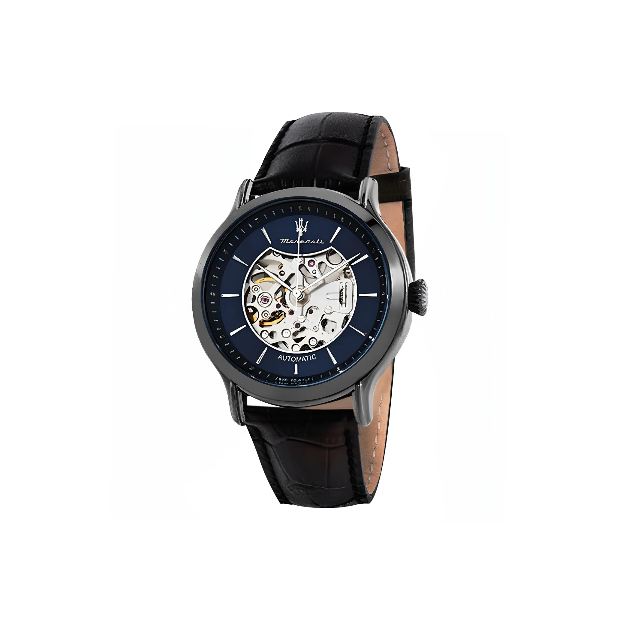 Maserati Vintage Collection Часы Автоматический Механический Механизм Естественная Кожа Ремешок Сложный Циферблат Унисекс