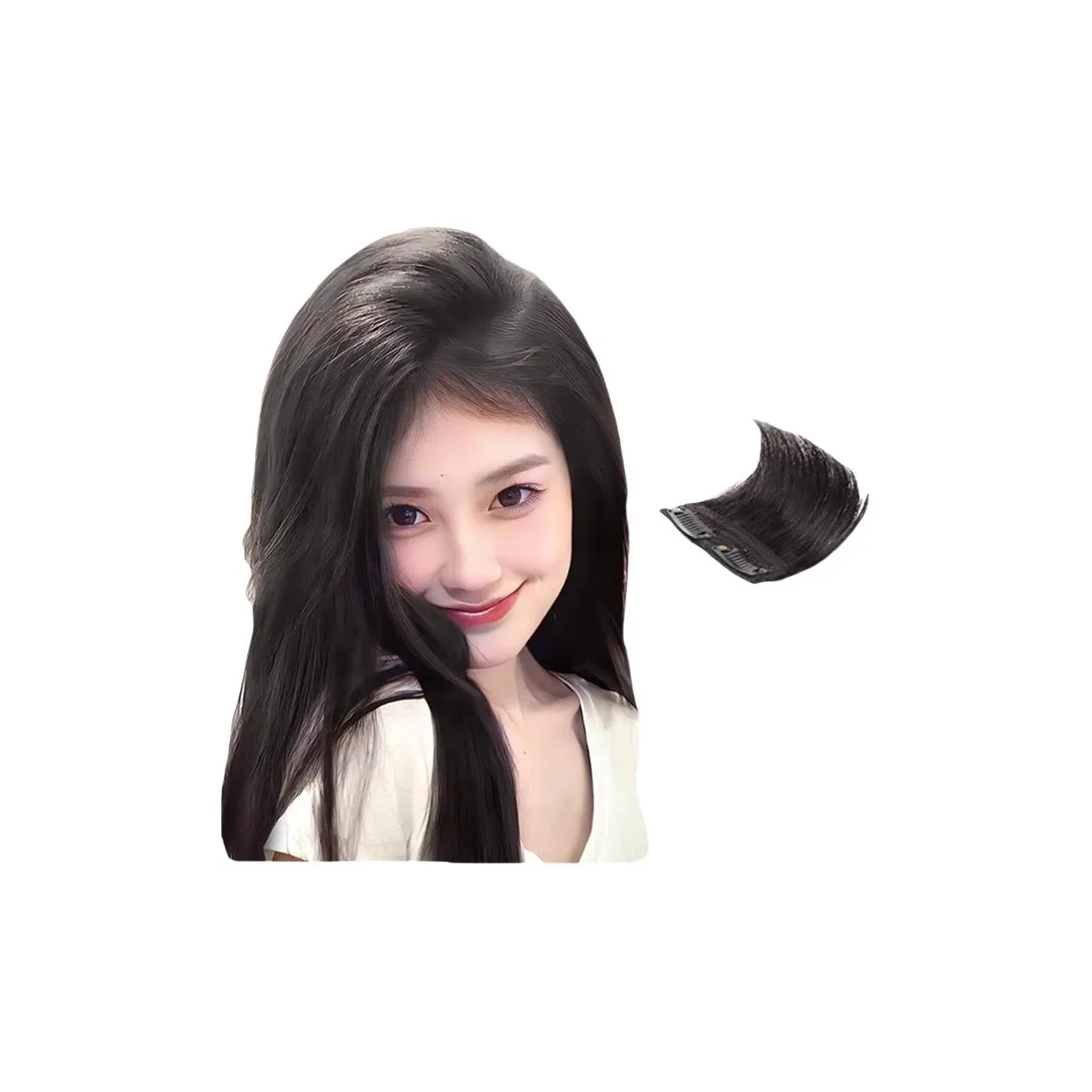 MUNINGFEI Перука PIECES с Реальными Волосами для Верхней Части головы чтобы Добавить Объема Volumizing и Fluffing Up Незаметная Бесшовная с Наполнителем