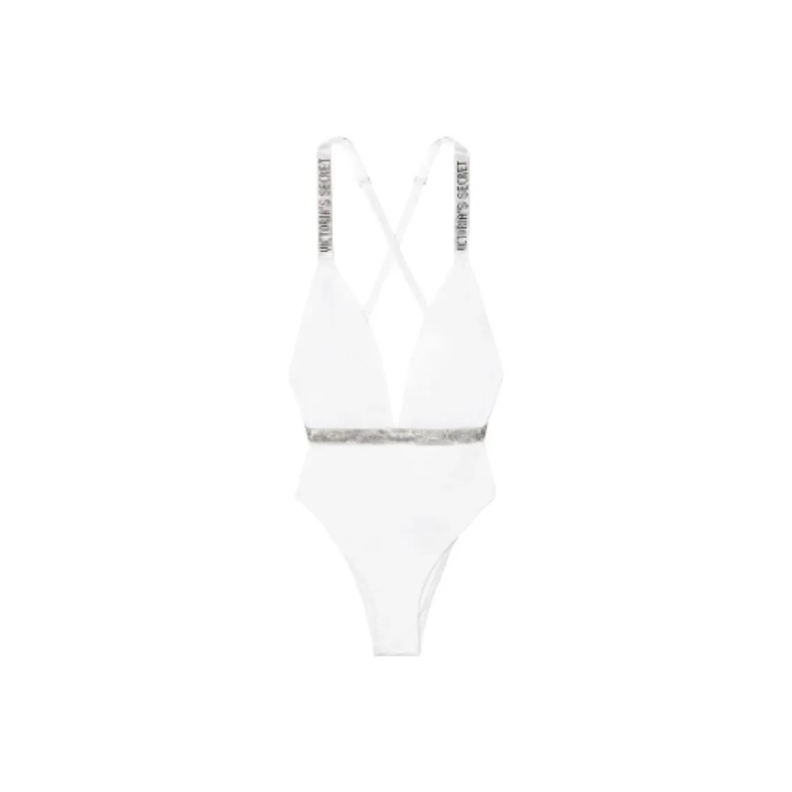 Victoria's Secret SHINE Plunge One Piece Купальник Белый One Piece Купальник Women's White