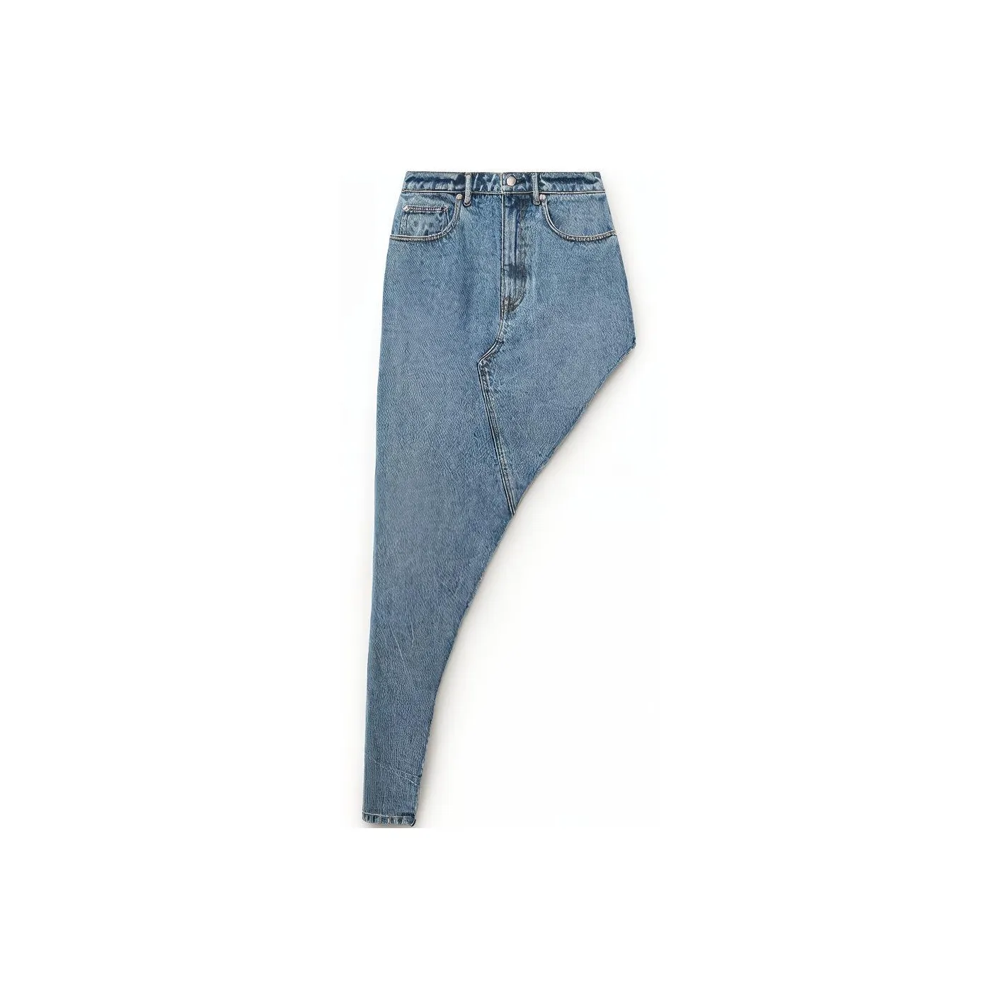 Alexander Wang Denim Long Skirt Women's Vintage Medium Blue