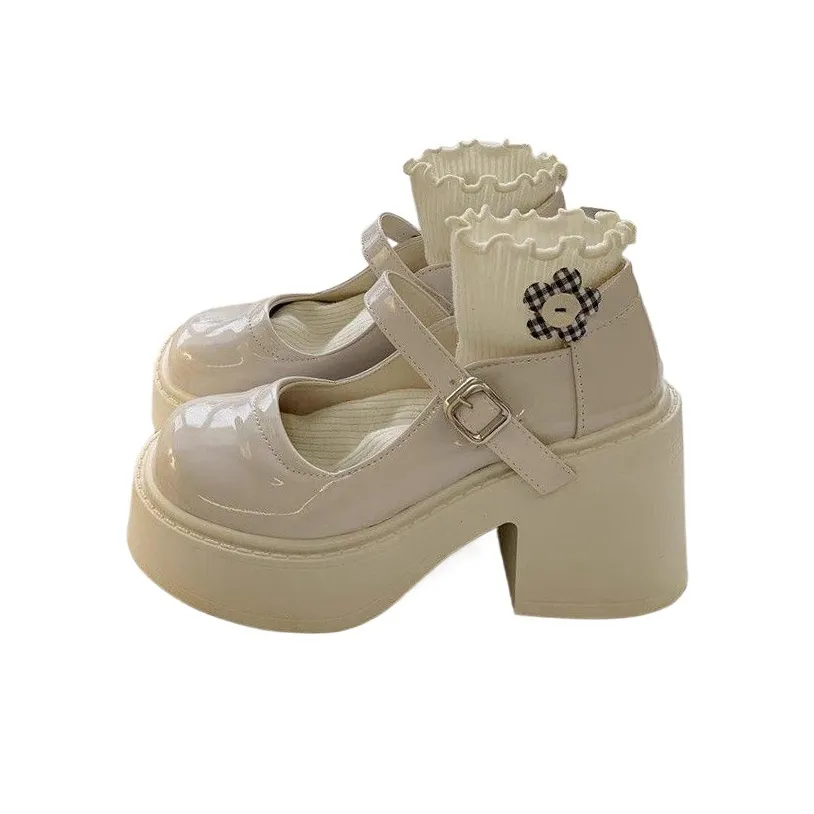 OBWA Грубый каблук Туфли Мэри Джейн Женские